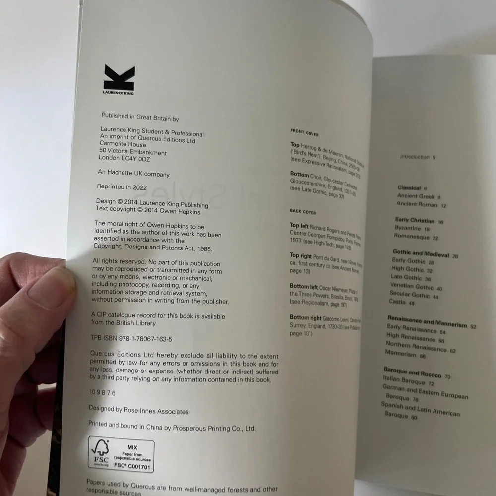 Owen Hopkins Architectural Styles A Visual Guide Book 2014 Flexibound Flaw